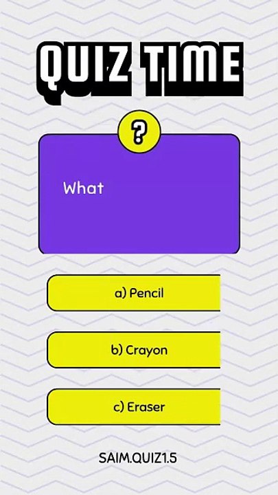 White Bold Modern Animated Quiz Time Mobile Video