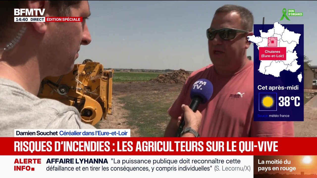 Risques d'incendies: les moissons décalées dans l'Eure-et-Loir, les agriculteurs sur le qui-vive