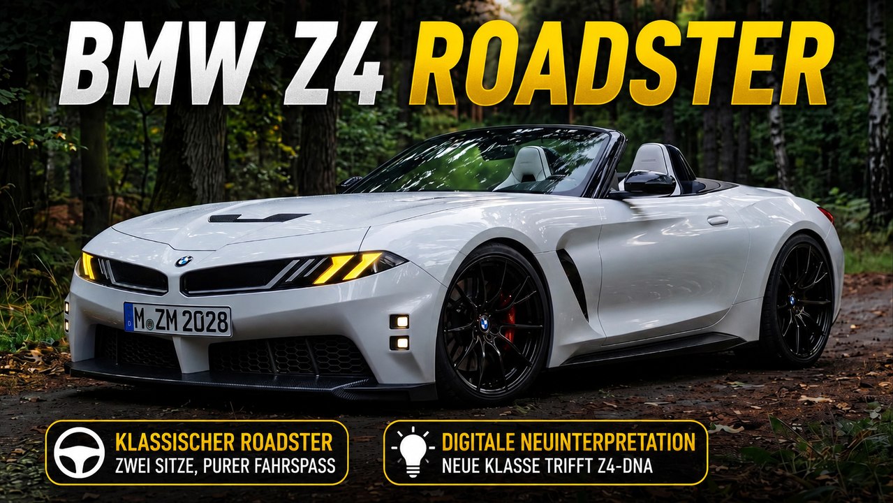 BMW Z4 Roadster CGI-Studie mit Front der Neuen Klasse
