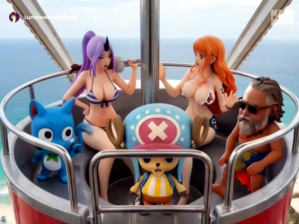 One Piece cross over at Santa Cruz Ca. riding the Ferris wheel #onepiece