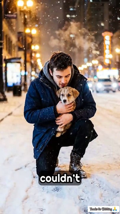 He saved a freezing puppy from the snow… 6 months later, the puppy returned the favor! 😭 #DogLovers