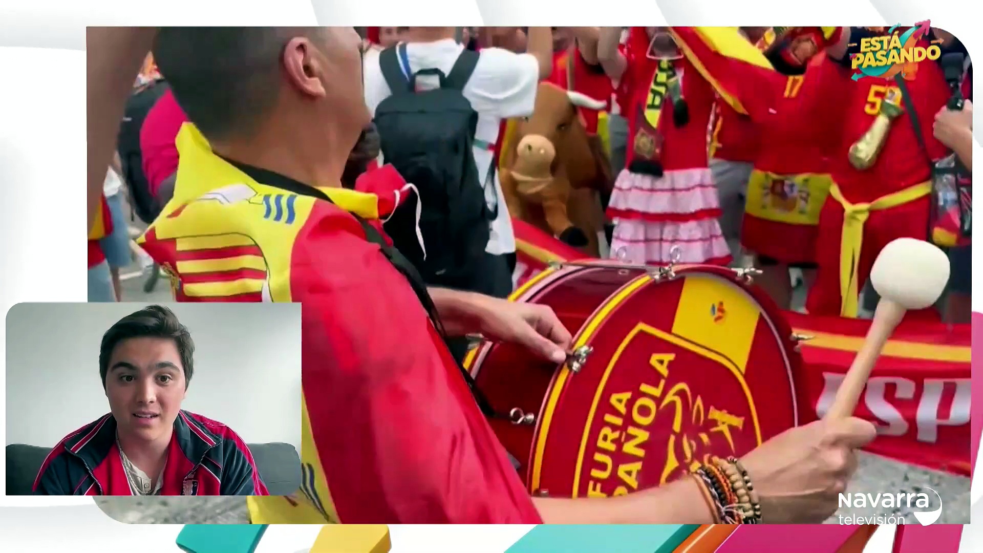 El guiño a Navarra de este aficionado a la selección española