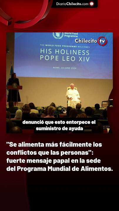 "Se alimenta más fácilmente los conflictos que las personas": fuerte mensaje papal en la sede del Programa Mundial de Alimentos.