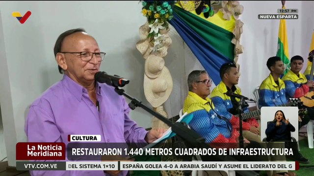 Cultura | Restauran 1.440 metros de la Casa de la Cultura en el mcpio. Díaz de Nueva Esparta