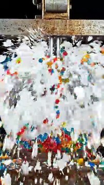 🧊 Ice Sphere Compressed by Hydraulic Press ASMR | Frozen Crystal Crush & Satisfying Break