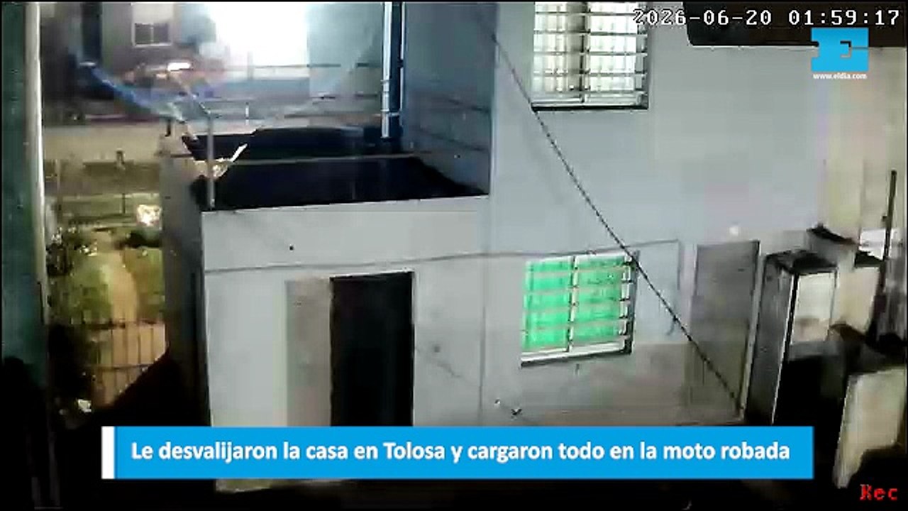 Le desvalijaron la casa en Tolosa y cargaron todo en la moto robada