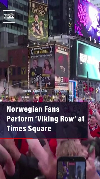 Norwegian Fans Perform ‘Viking Row’ at Times Square