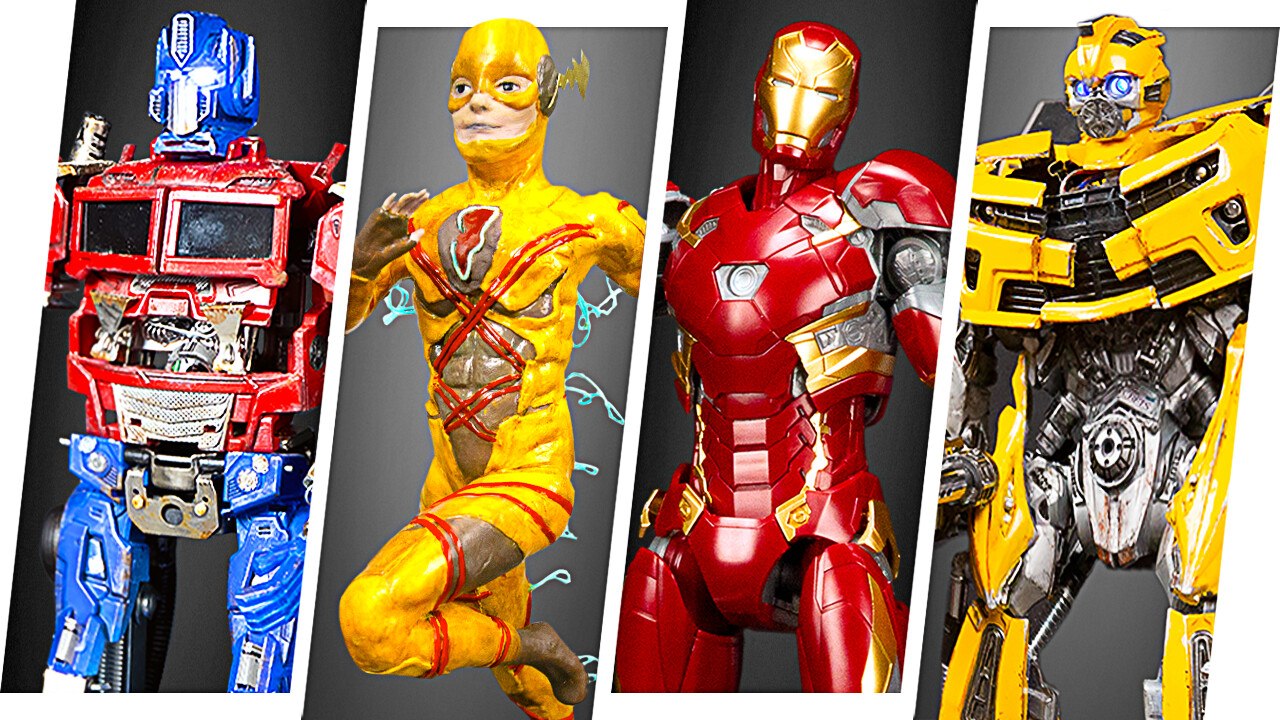 Transformers Clash with Superheroes: Crafting Epic Characters