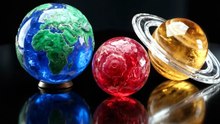 Cutting Open Crystal Planets 💎 | Satisfying Crystal ASMR