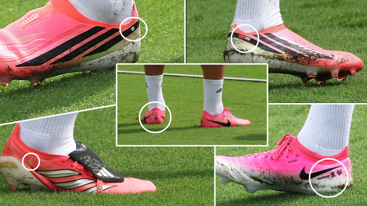 Los detalles de las botas de los futbolistas de...