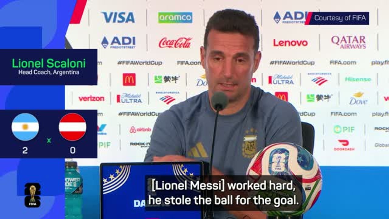 'I don't know what else to say!' - Scaloni reacts as Messi breaks goal record