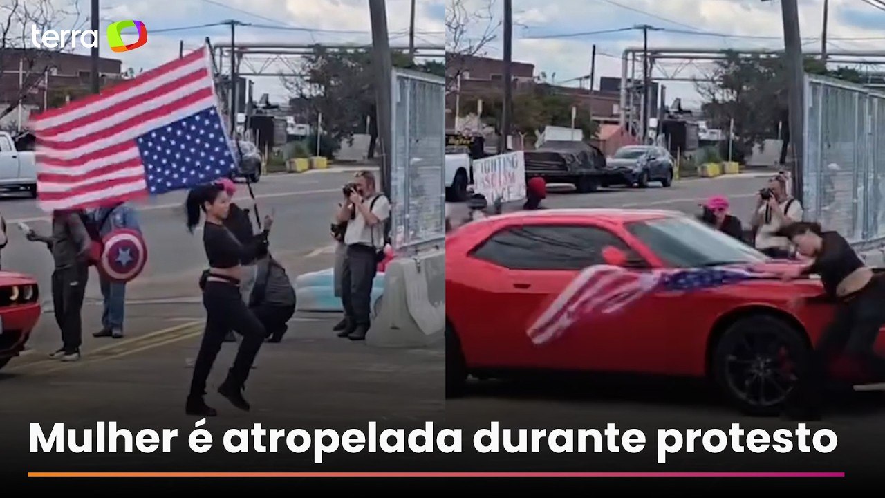 Mulher é atropelada durante protesto contra o ICE nos Estados Unidos