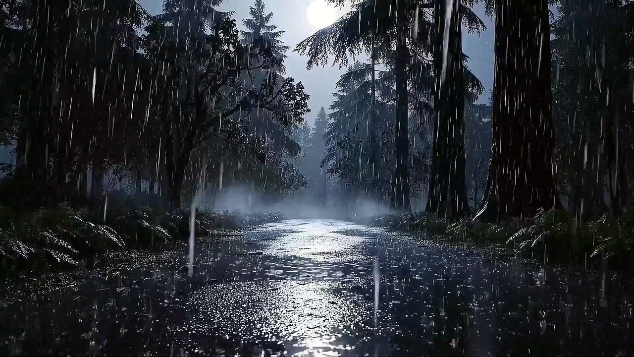 Sleep Fast With Rainy Forest Road Drive 🌧️ | Deep Relaxing Nature Sounds for Deep Sleep & Focus #rain #relax #deepsleep #trending #viral