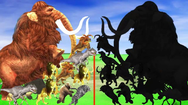 Prehistoric Mammals VS Shadow Itself Mammals Size Animal Epic Battle Animal Revolt Battle thumnail