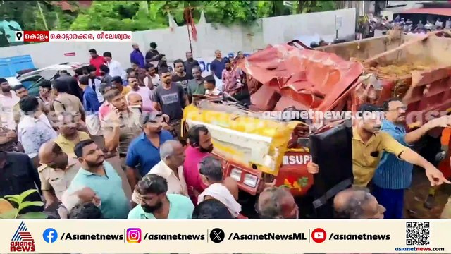 ബസ് സ്റ്റോപ്പിലേക്ക് ടിപ്പ‍ർ പാഞ്ഞുകയറിയ സംഭവം; മണ്ണ് നീക്കിയുള്ള രക്ഷാപ്രവർത്തനം പുരോഗമിക്കുന്നു