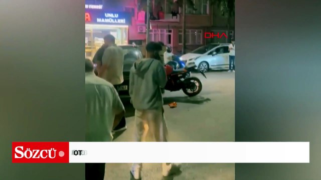 Bursa'da otomobille çarpışan motosikletin sürücüsü yaralandı