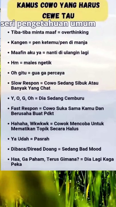 Kamus Cowok untuk yang ditaksir  quotes#short