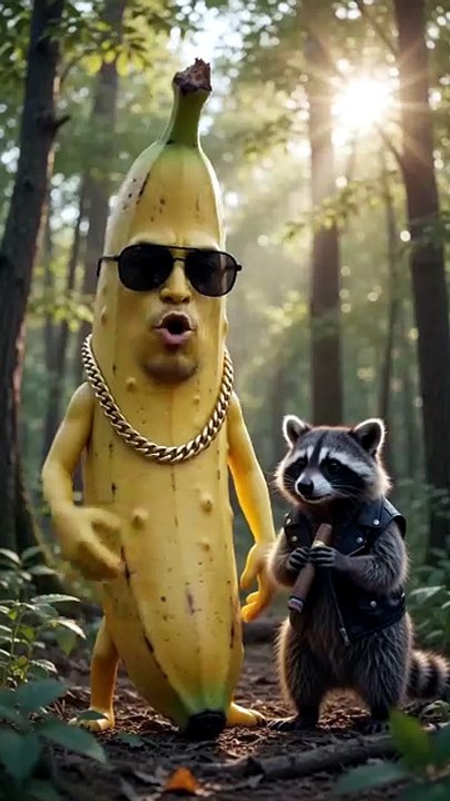 Golden Hour Cypher 🎤🦝  Banana Raps & Raccoon Beats