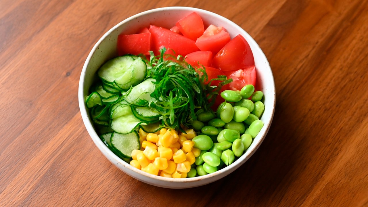 Summer Vegetable Salad With Shiso Sesame Dressing 🌿