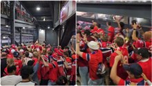 La espectacular conga de los aficionados de Noruega para salir del estadio