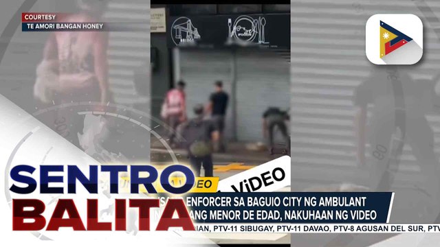 Paghuli ng isang enforcer sa Baguio City sa ambulant vendor, nakuhaan ng video; Mayor Magalong, iginiit na bawal ang magtinda gilid ng kalsada | ulat ni Jezryl Khate Lapizar ng PTV Cordillera