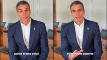 Pedro Sánchez da consejos para combatir la ola de calor en TikTok: "Ponte crema"