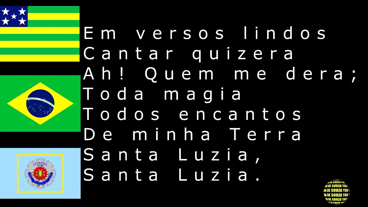 LUZIÂNIA GO , BANDEIRA, SÍMBOLOS, HINO COMPLETO LETRA E MÚSICA