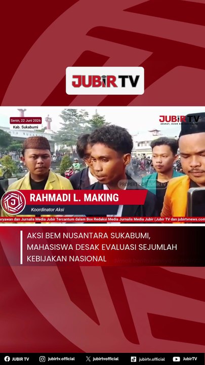 Aksi BEM Nusantara Sukabumi, Mahasiswa Desak Evaluasi Sejumlah Kebijakan Nasional
