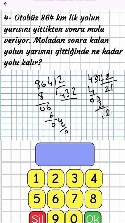 5.9- Bölme İşlemi Problemleri - 4. Sınıf Matematik