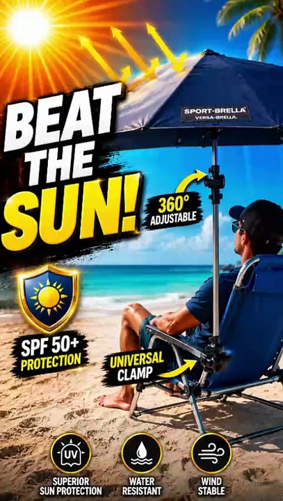 Sport-Brella Versa-Brella ☂️☀️ | SPF 50+ Adjustable Sun Protection Umbrella