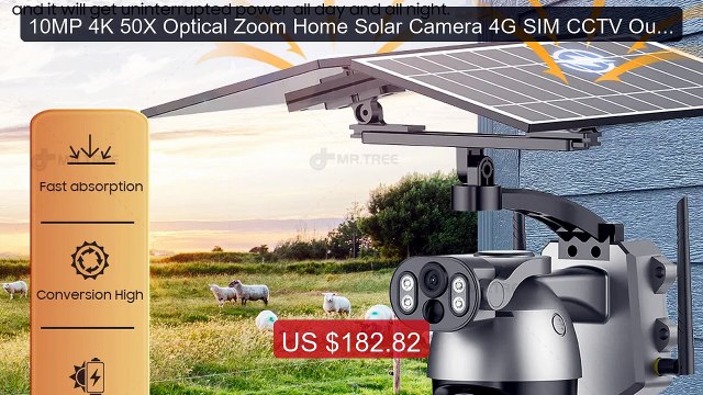 10MP 4K 50X Optical Zoom Home Solar Camera 4G SIM CCTV Outdoor Sur... Best Deal 2026 | Shop Now!