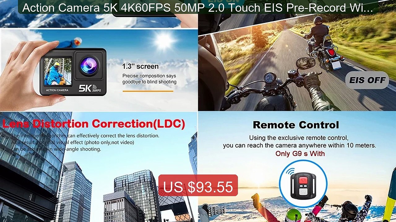 Action Camera 5K 4K60FPS 50MP 2.0 Touch EIS Pre-Record Wire... -- Top Pick 2026 | Unbeatable Price!