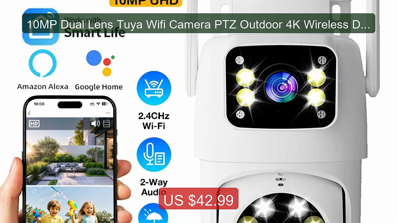 10MP Dual Lens Tuya Wifi Camera PTZ Outdoor 4K Wireless Dual Scree... -- Best Deal 2026 | Shop Now!