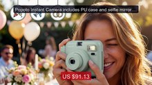 Popoto Instant Camera includes PU case and selfie mirror. Good for... -- Best Deal 2026 | Shop Now!