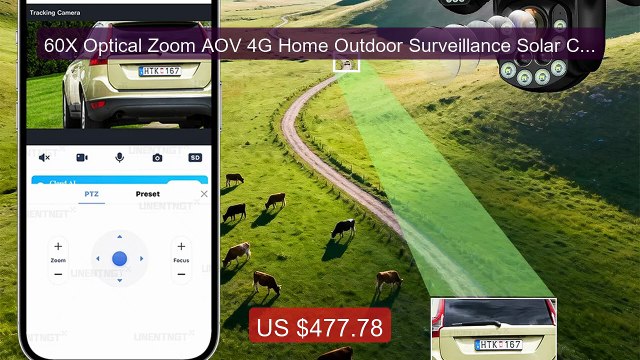 60X Optical Zoom AOV 4G Home Outdoor Surveillance Solar Camera... Best Buy 2026 | Great Quality!