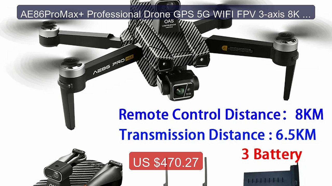 AE86ProMax+ Professional Drone GPS 5G WIFI FPV 3-axis 8K Dual... -- Amazing Value 2026 | Must Have!