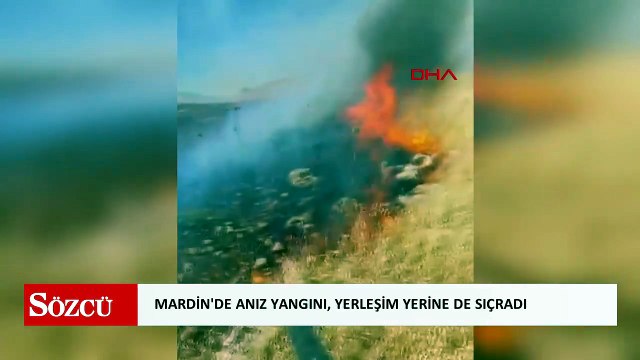 Mardin'de anız yangını, yerleşim yerine de sıçradı