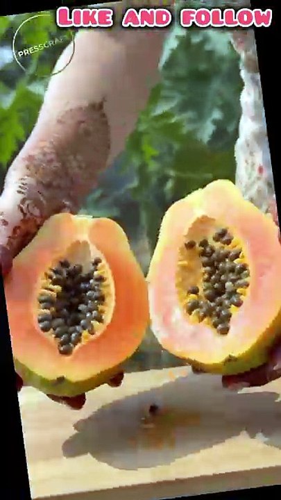 👑 Crown-Shaped Papaya Transformation 🍈✨ | Satisfying Fruit Time-Lapse #Papaya #Timelapse #FruitArt