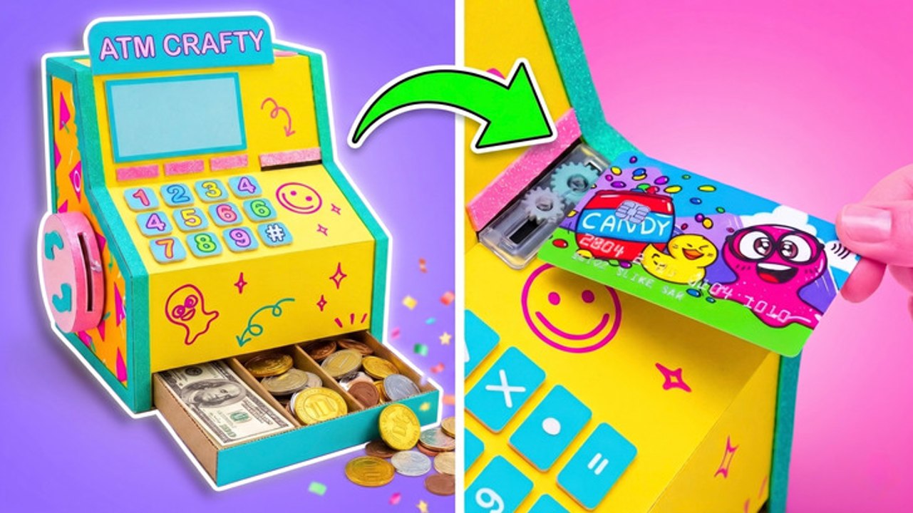 Distributeur DIY qui fonctionne 🏧✨ Surprise en carton géniale