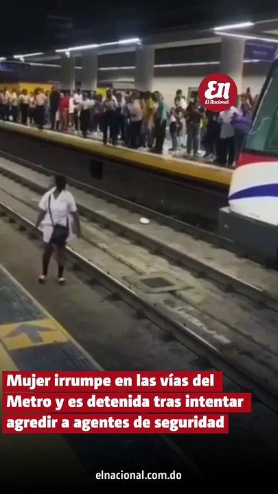 Mujer irrumpe en las vías del Metro y es detenida tras intentar agredir a agentes de seguridad