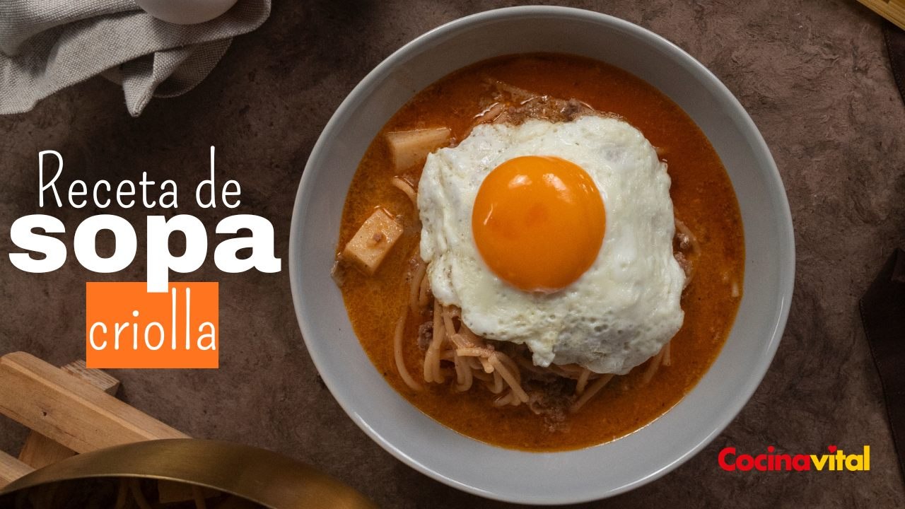 Receta de sopa criolla con carne molida