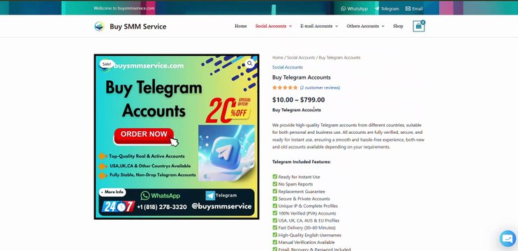 20 Best Websites to Buy Telegram Accounts Securely and Reliably