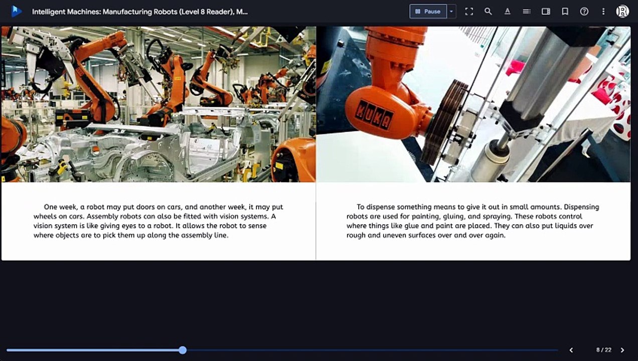 Intelligent Machines Manufacturing Robots (Level 8 Reader)