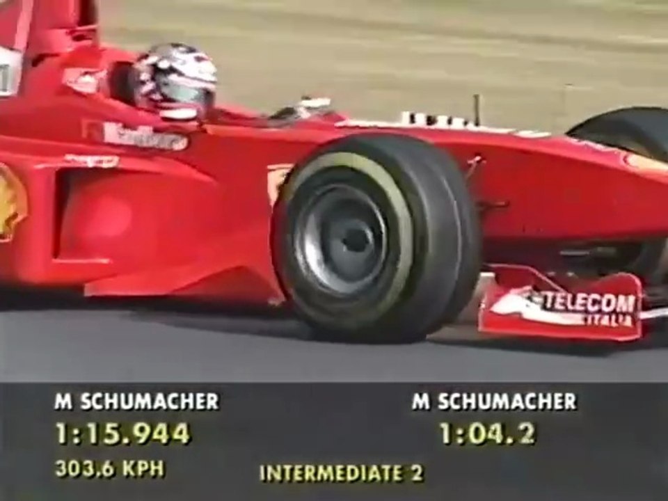 F1 – Michael Schumacher (Ferrari V10) laps in qualfiyng – Japan 1998