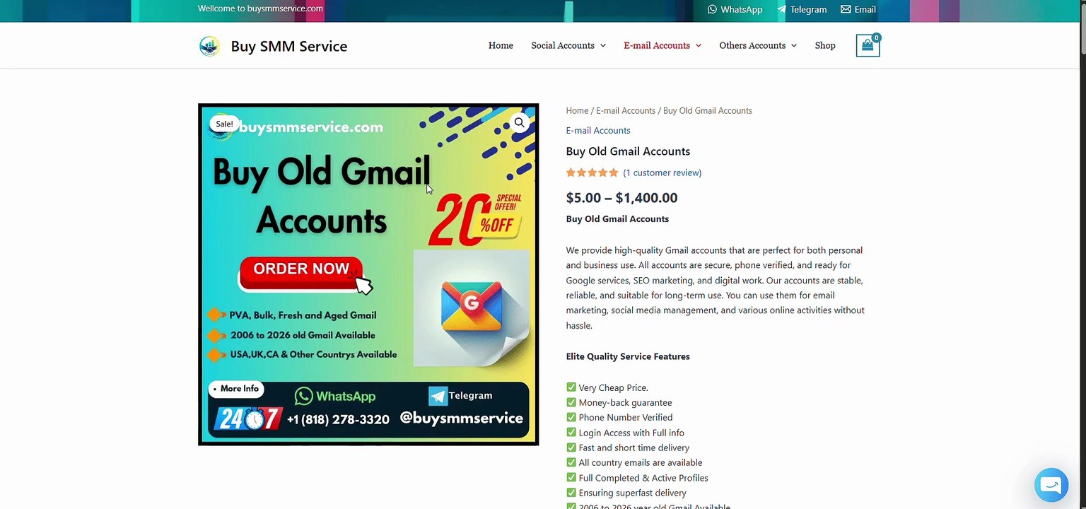 3 Best sites to Buy Old Gmail Accounts (PVA & Aged)