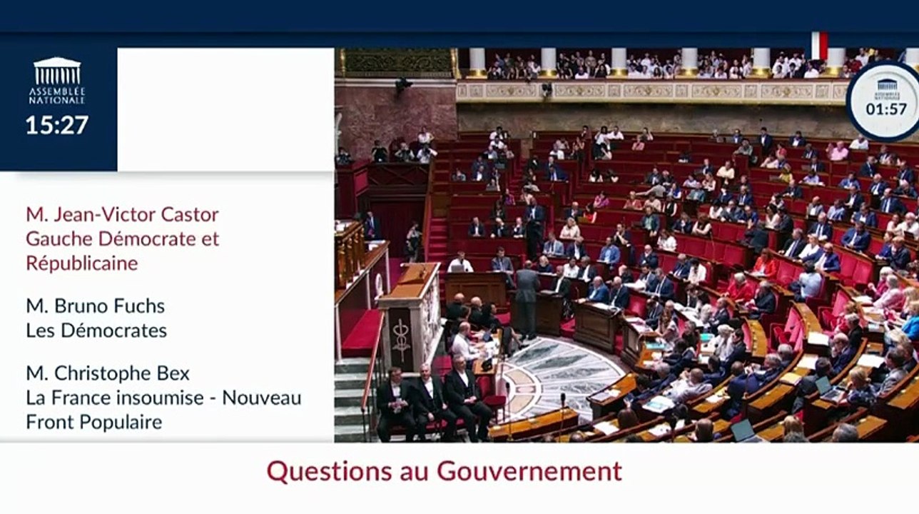 Question au gouvernement de Jean-Victor Castor au sujet de la lutte contre l'orpaillage illégal.