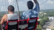 Riders left dangling 120 feet in the air after Six Flags ride suddenly stops