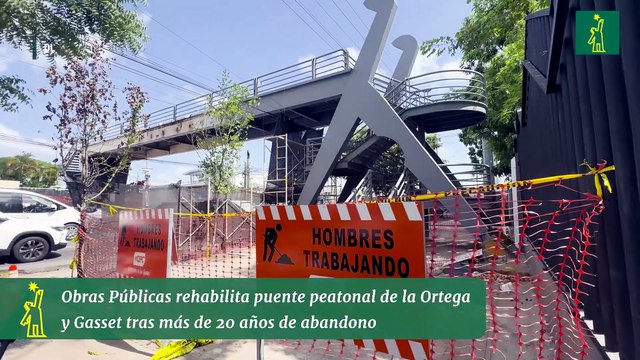 Obras Públicas rehabilita puente peatonal de la Ortega y Gasset tras más de 20 años de abandono