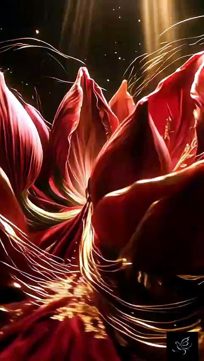 The Crimson Dahlia Awakens | A Journey Into Divine Beauty (4K Cinematic AI Art)