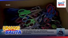 Seguridad sa Malabon Nat'l HS, hinigpitan; mga gunting at cutter, kinumpiska bago papasukin ang mga estudyante | Unang Balita